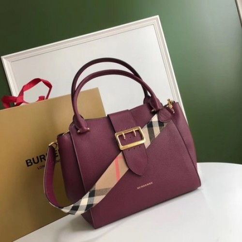 Чанта тип „тоут“ BURBERRY Medium Banner 0221 Бордо