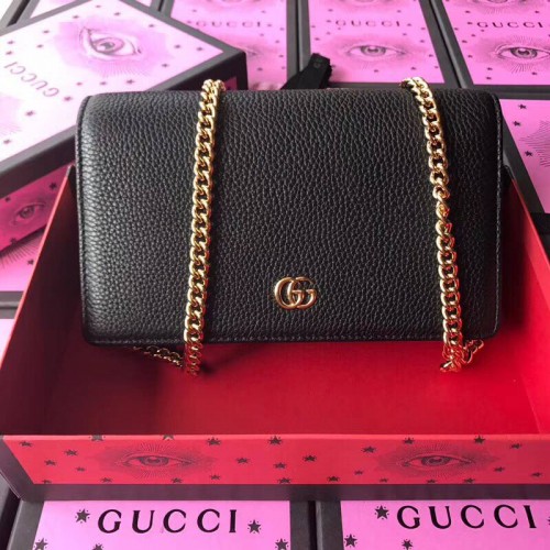 Чанта през рамо Gucci GG Marmont Original от телешка кожа 497985 черна
