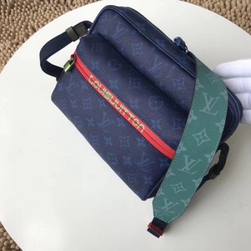 Чанта Louis Vuitton Monogram Canvas Original MESSENGER M43843 синя