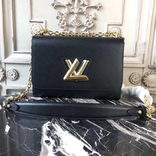 Louis Vuitton оригинална епи кожа TWIST MM M50332 черна
