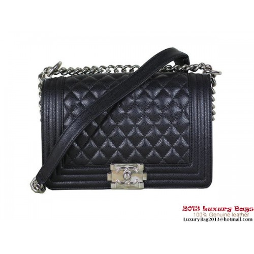 Чанта през рамо Boy Chanel Flap 2013, класически модели Cannage A67025, черна