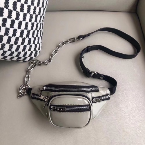 Кожена чанта Alexander Wang Mini-pocket 0002 сива