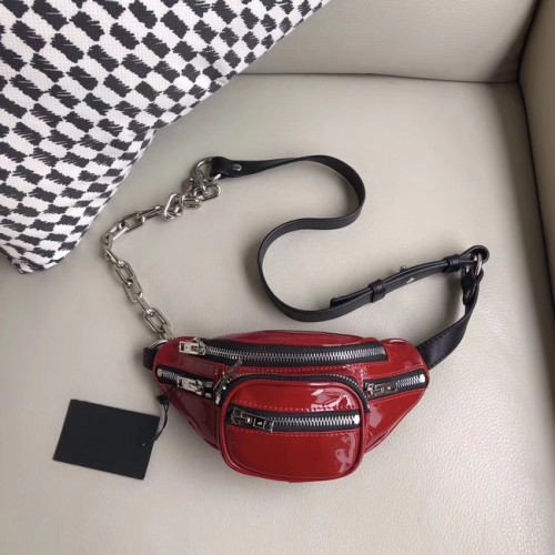 Кожена чанта Alexander Wang Mini-pocket 0002 червена