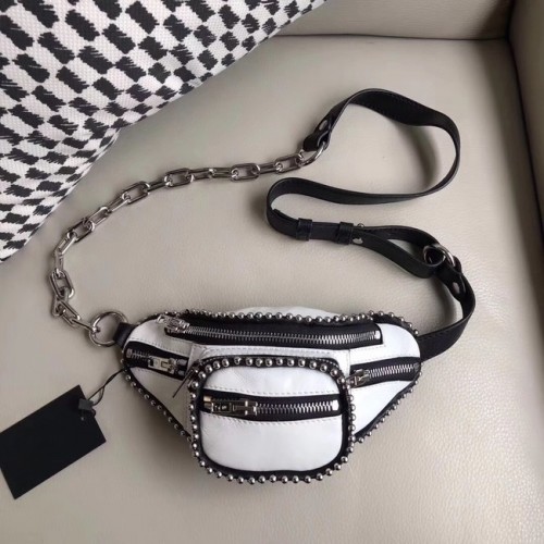 Кожена чанта Alexander Wang Mini-pocket 0002 бяла