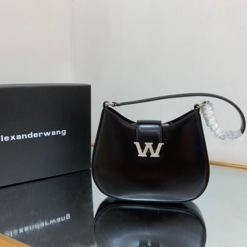 Кожена чанта Alexander Wang 1099 черна