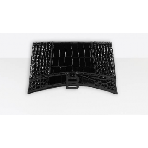 Чанта с верижка Balenciaga HOURGLASS B164497 черна