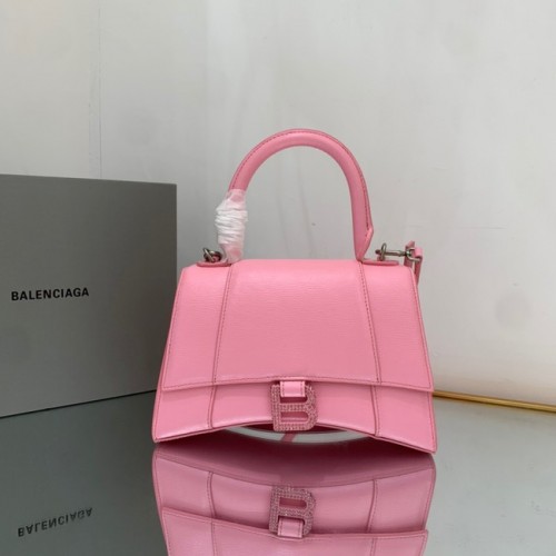 Малка чанта Balenciaga с пясъчен часовник и горна дръжка 592834 розова