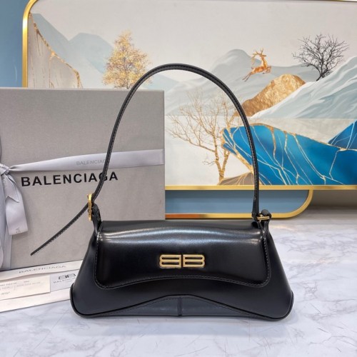 Чанта Balenciaga HOURGLASS с малка горна дръжка 6008 черна