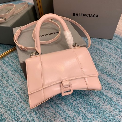 МАЛКА ЧАНТА С ПЯСЪЧЕН ЧАСОВНИК С ГОРНА ДРЪЖКА Balenciaga B108895-1 РОЗОВА