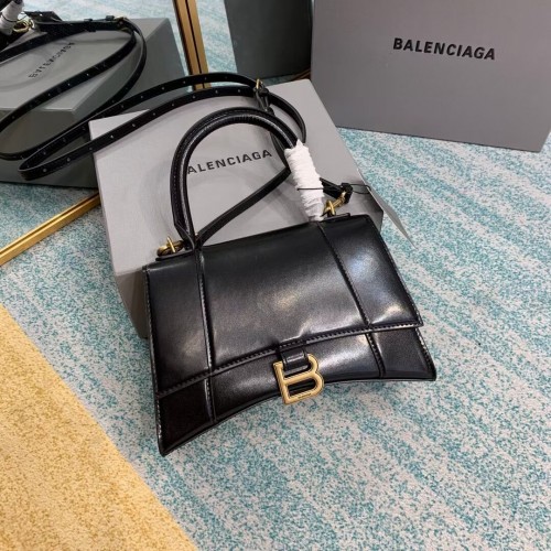 Чанта Balenciaga HOURGLASS с малка горна дръжка B108895-1 черна
