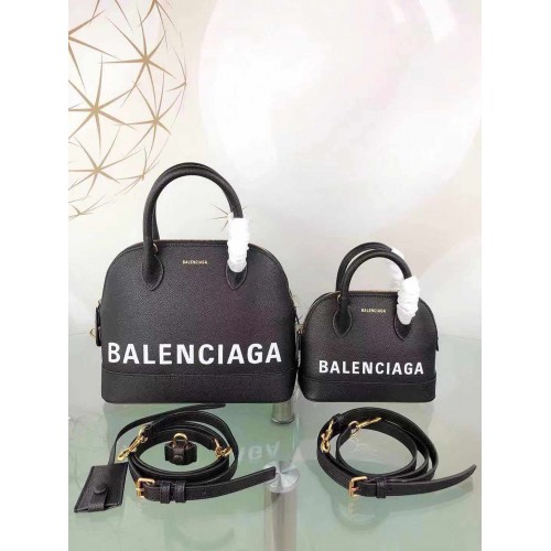 Чанта Balenciaga Shell от оригинална кожа B8924 черна