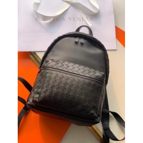 Кожена раница Bottega Veneta CLASSIC INTRECCIATO Intrecciato 7786 черна