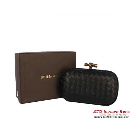 Bottega Veneta Intrecciato Silk Stretch Knot Clutches BV8615 Черно