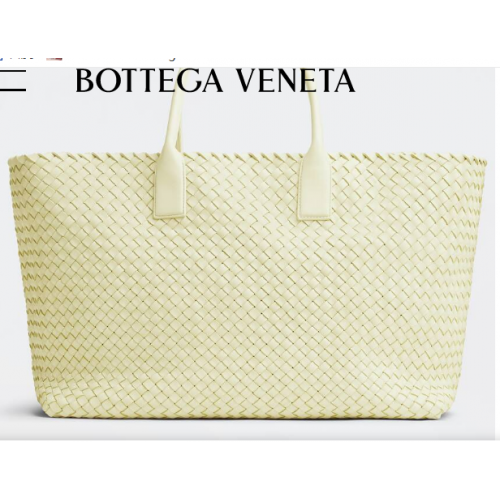Bottega Veneta Голяма кожена чанта тип intreccio 608811 Zest washed