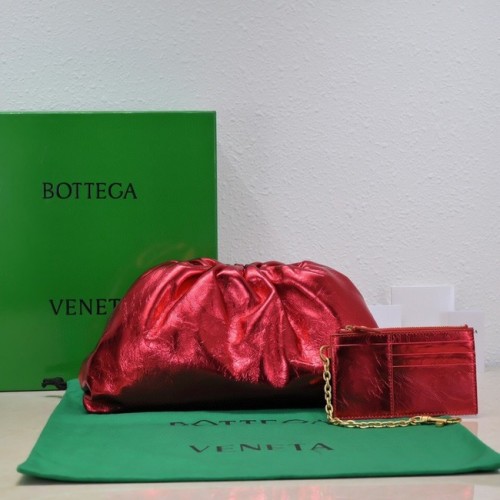 Кожена чанта Bottega Veneta 576227 червена