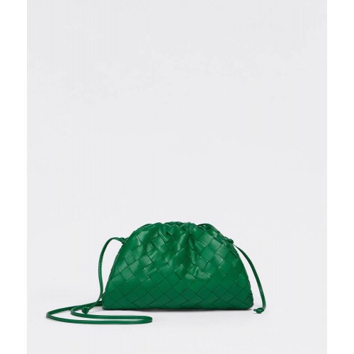 Bottega Veneta MINI POUCH 585852 Състезателно зелено
