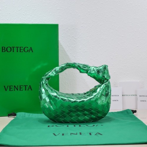Bottega Veneta Mini intrecciato кожена чанта с горна дръжка 651876 Parakeet