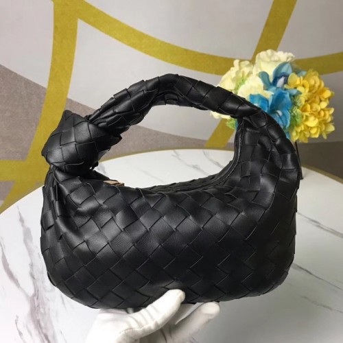 Bottega Veneta Оригинална кожена чанта Weave BV4588 черна