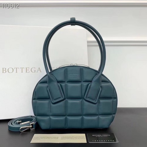 Bottega Veneta Оригинална плетена кожена чанта с квадратна обвивка BV67130 зелена