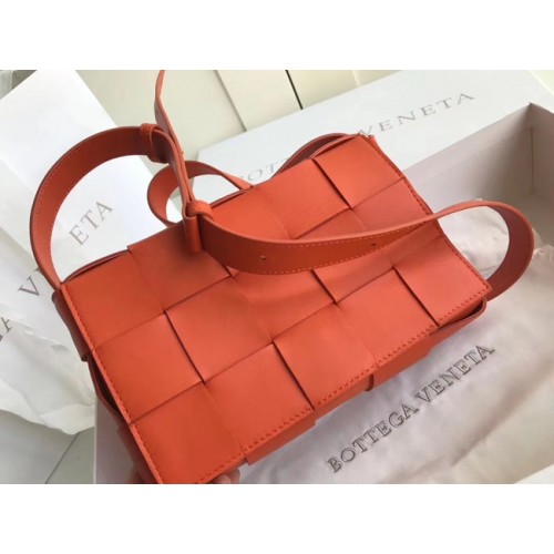 Bottega Veneta Sheepskin Weaving Original Leather 578004 оранжев