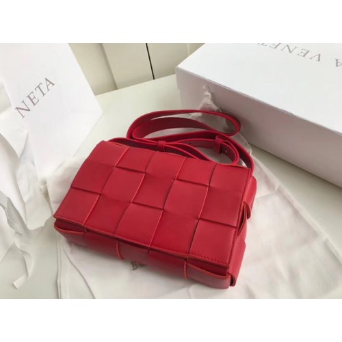 Bottega Veneta Sheepskin Weaving Original Leather 578004 червени