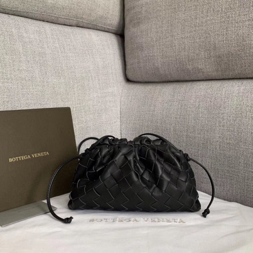 Bottega Veneta Чанта от овча кожа BV3693 Черна