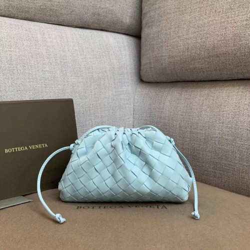 Bottega Veneta Sheepskin Weaving Original Leather BV3693 небесно синьо