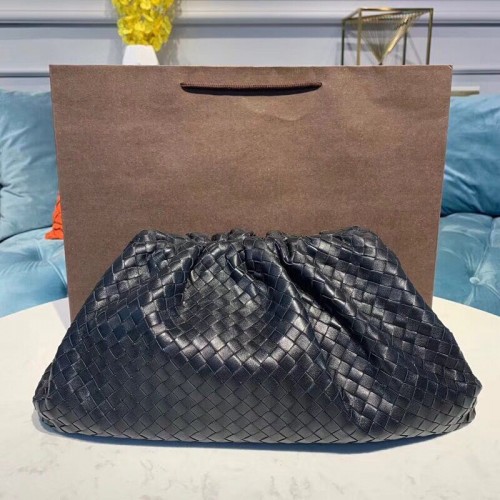 Bottega Veneta Чанта от овча кожа от оригинална кожа BV3694 черна