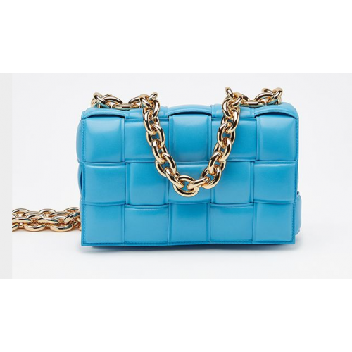 Bottega Veneta THE CHAIN CASSETTE Expedited Delivery 631421 светло син