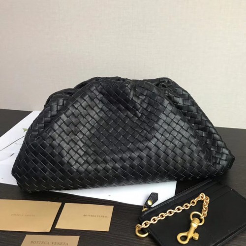 Чанта Bottega Veneta Weave Clutch 585853 черна