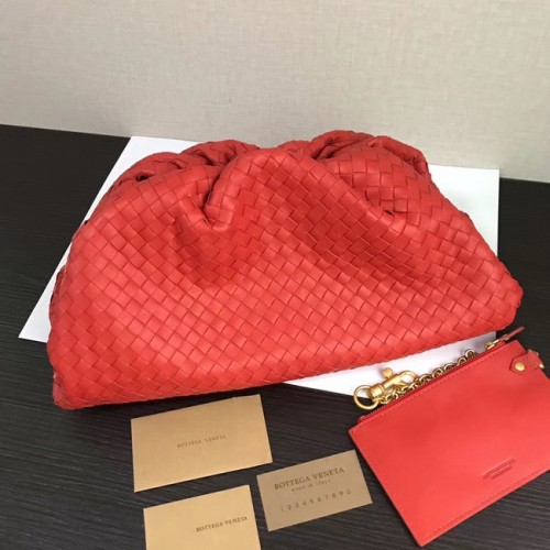 Чанта Bottega Veneta Weave Clutch 585853 червена