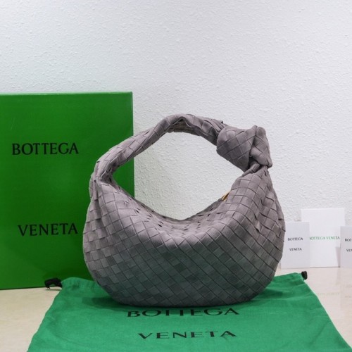 Велурена чанта Bottega Veneta intrecciato с горна дръжка 690225 Thunder