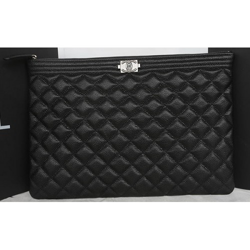 Момче Chanel Cannage Pattern Clutch A69254 Черен