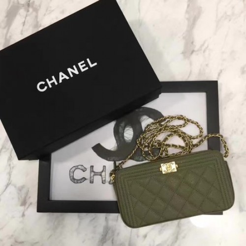 Чанта Boy Chanel Flap Original Cannage CHA3369 каки