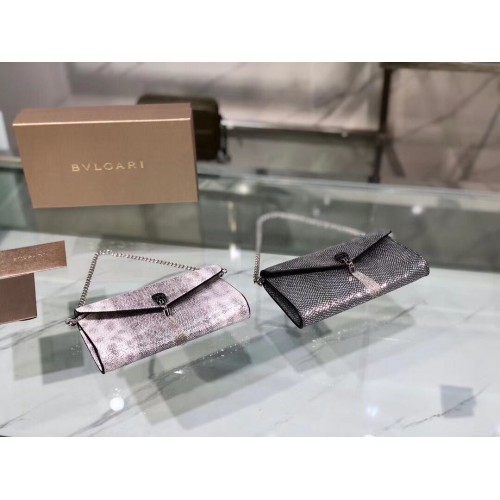 Чанта за рамо Bulgari от метална кожа 39175