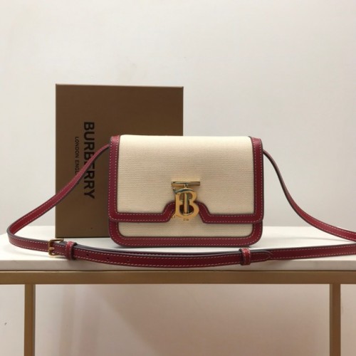 Кожена чанта за рамо BurBerry 80146 червена