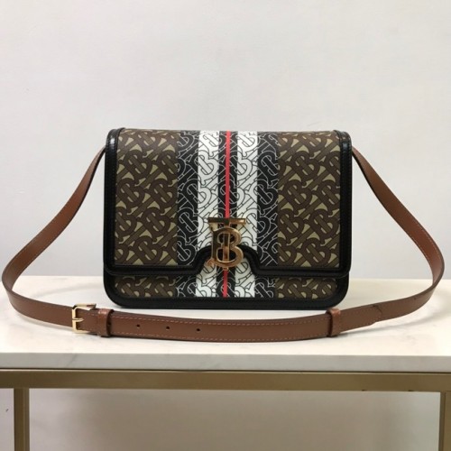 Кожена чанта за рамо BurBerry 80194 черна