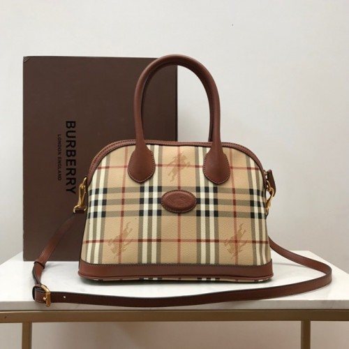 Кожена чанта за рамо BurBerry 81125 кафява