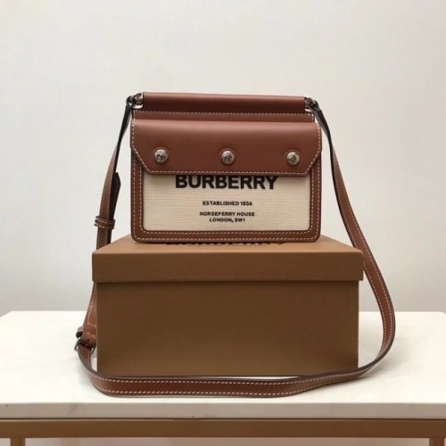 Чанта за рамо BurBerry 80146 кафява