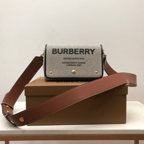 Чанта за рамо BurBerry 80266 черно-кафява