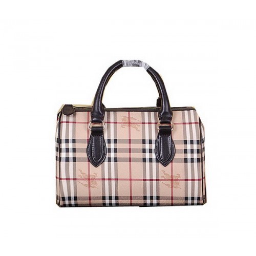 Чанта за боулинг Burberry Medium Haymarket Check 7903 Кафява