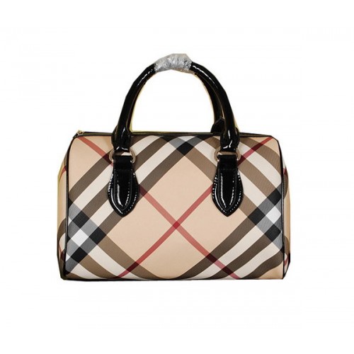 Чанта за боулинг Burberry Medium Nova Check 7903 Черна