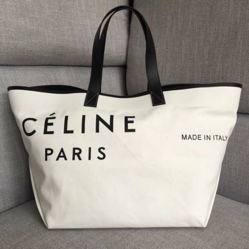 СРЕДНА ЧАНТА CELINE, ИЗРАБОТЕНА В ТЕКСТИЛ, 83180, БЯЛО-ЧЕРНО