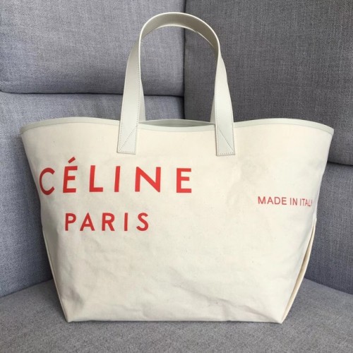 СРЕДНА ЧАНТА CELINE, ИЗРАБОТЕНА В ТЕКСТИЛ, 83180, БЯЛО-ЧЕРВЕНО