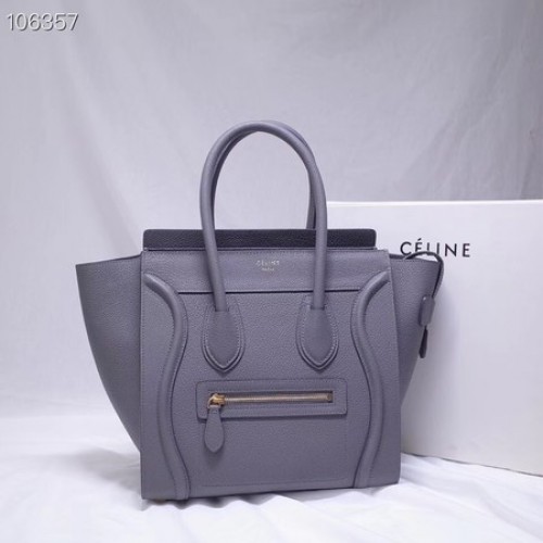 Чанта за багаж Celine Micro от ламинирана агнешка кожа 167793-13