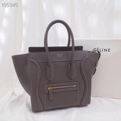 Чанта за багаж Celine Micro от ламинирана агнешка кожа 167793-14
