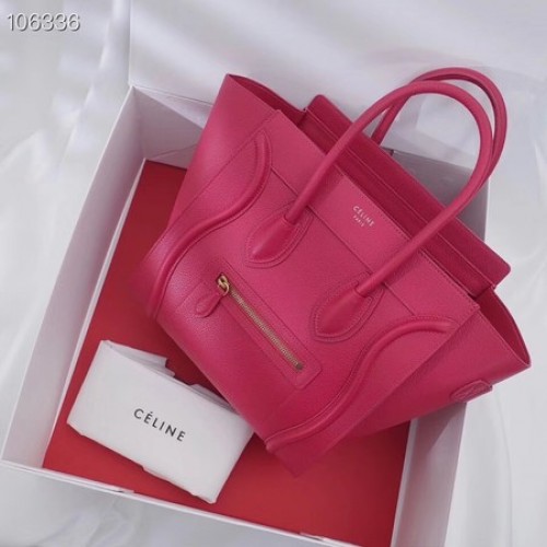 Чанта за багаж Celine Micro от ламинирана агнешка кожа 167793-16