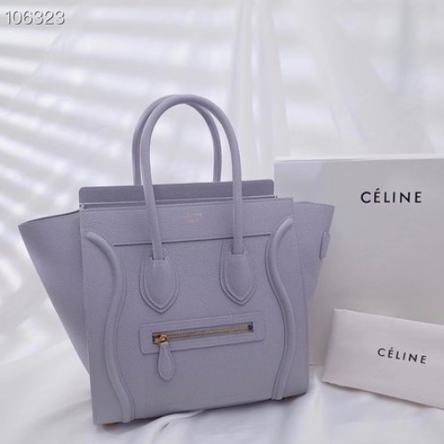 Чанта за багаж Celine Micro от ламинирана агнешка кожа 167793-19