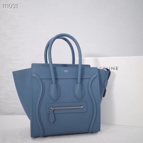 Чанта за багаж Celine Micro от ламинирана агнешка кожа 167793-22