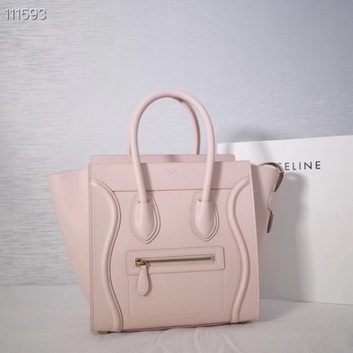 Чанта за багаж Celine Micro от ламинирана агнешка кожа 167793-23